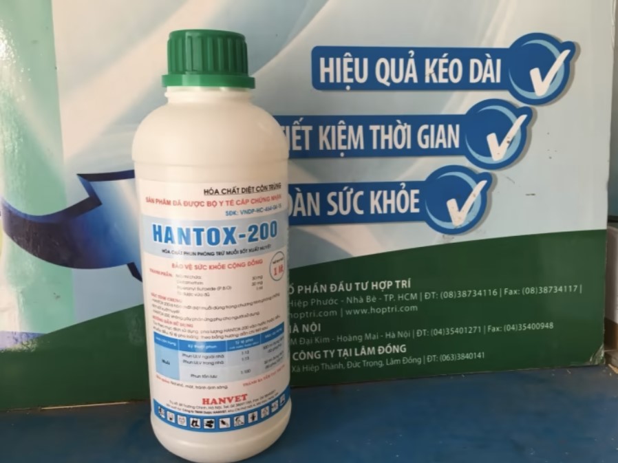 Sử dụng thuốc diệt muỗi Hanvet Hantox 200 trong quá trình phun diệt côn trùng